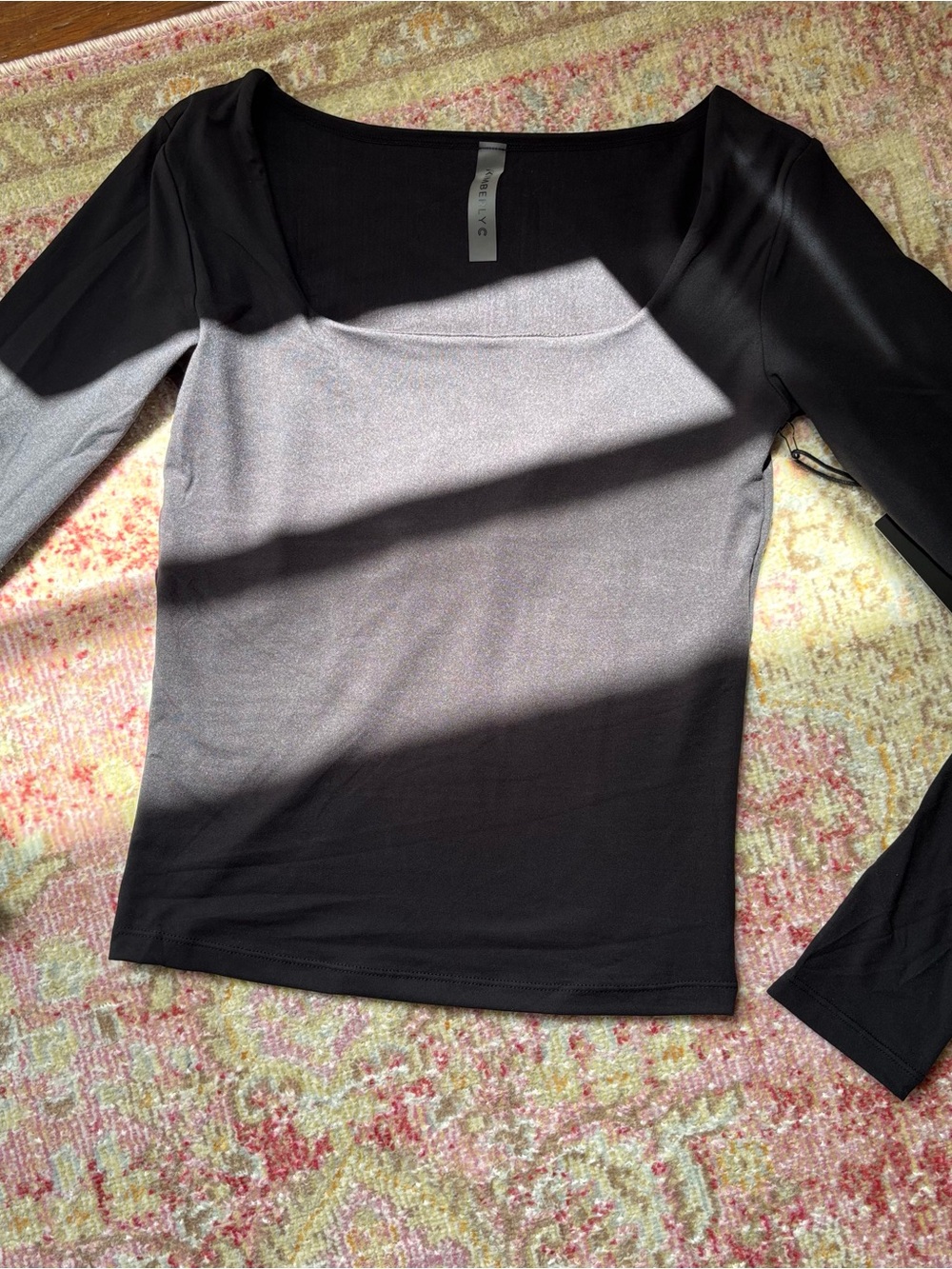 NWT \\ square neck soft knit long sleeve top